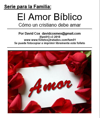 En fam01 que es el amor biblico examinamos el amor según como Dios lo ve. Hay diferentes tipos de amor, y examinamos cada uno. Hay amor incorrecto, y hay amor correcto. Aun en el amor, hay diferentes tipos. Examinamos el agapé, fileos, sturgos, y eros, el amor hacia a Dios, entre hermanos, etc.