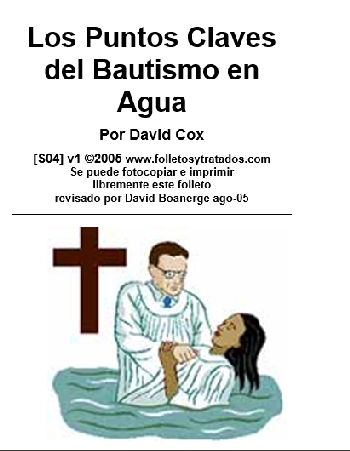 Este folleto prepara un candidato para el bautismo en agua, presentando todos los asuntos principales del bautismo en agua.