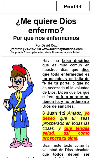 Pent11 ¿Dios me Quiere enfermo? analizamos la enfermedad como una bendición para prepararnos para la eventualidad de la muerte. ¡Preparate!