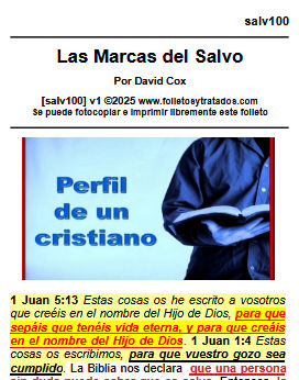 Las Marcas del Salvo examina lo que identifica a un salvo o cristiano por su cambio espiritual y su vida cambiada.