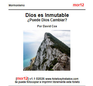mor012 Dios es Inmutable Porque Dios no cambia, podemos tener fe y confianza en Él. Su inmutabilidad causa nuestra fe y salvación en Él.